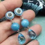 Серьги с халцедоном