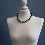Колье с черным агатом