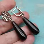 Серьги с шоколадным агатом