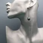 Длинные серьги с жемчугом