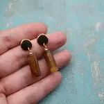 Стильные серьги с агатом