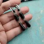 Серебряные серьги с агатами