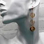 авторские серьги с натуральными камнями - агат