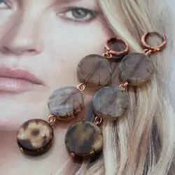 Серьги из африканского агата