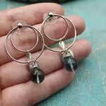Стильные серьги с флюоритом