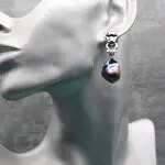 Серьги с черным жемчугом