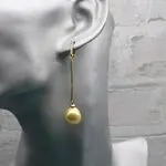 Авторские серьги с золотым жемчугом