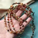 многорядные бусы с агатом
