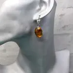 Авторские серьги с янтарем