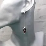 Длинные серьги с янтарем