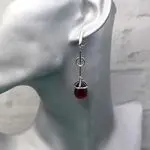 Серьги из серебра и янтаря
