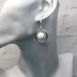 Стильные серьги с серебром и натуральными камнями