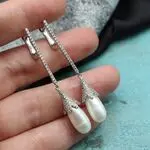 Серьги из серебра и жемчуга
