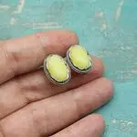 Серьги винтажные с янтарем
