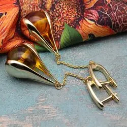 Янтарные серьги