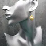 Серьги с крупным барочным жемчугом
