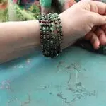 Браслет с циозитом и гранатом