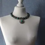 Колье с подвеской из бирюзы