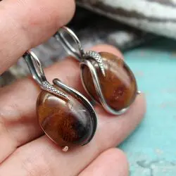 Серьги с агатами