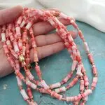 Многорядное колье с кораллом