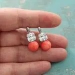 Серьги с кораллами