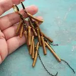 Серьги с золотым кораллом