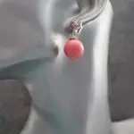 Серебряные серьги с кораллами