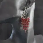 Коралловые серьги - авторские работы