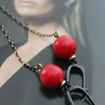 Серьги с красными кораллами