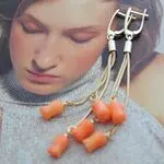 Коралловые серьги