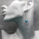 Стильные серьги с бирюзой