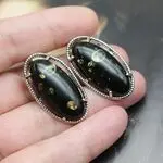 Серьги с янтарем
