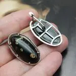Янтарные серьги