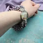 Браслет из серого жемчуга