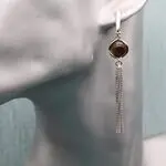 Авторские серьги с тигровым глазом