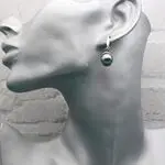 Серьги с цветным жемчугом