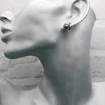 Серьги с черным жемчугом