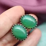 Серьги с агатом ботсвана