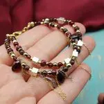 Стильные браслеты с натуральными камнями - рубин, гранат