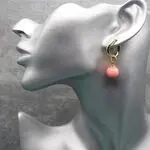 Авторские серьги с кораллами