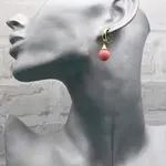 Коралловые серьги с золотом