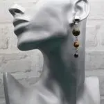 Длинные серьги с тигровым глазом