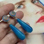 Голубые камни в украшениях -голубые агаты