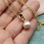 Колье с розовым жемчугом
