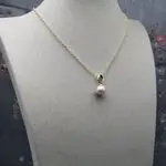 Подвеска с розовым жемчугом
