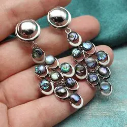 Серьги люстры с гелиотисом