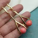 Коралловые серьги