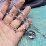 Колье аметистовое с подвеской
