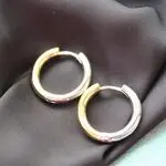 Серьги конго с золотом и серебром