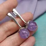 Серьги с аметистом